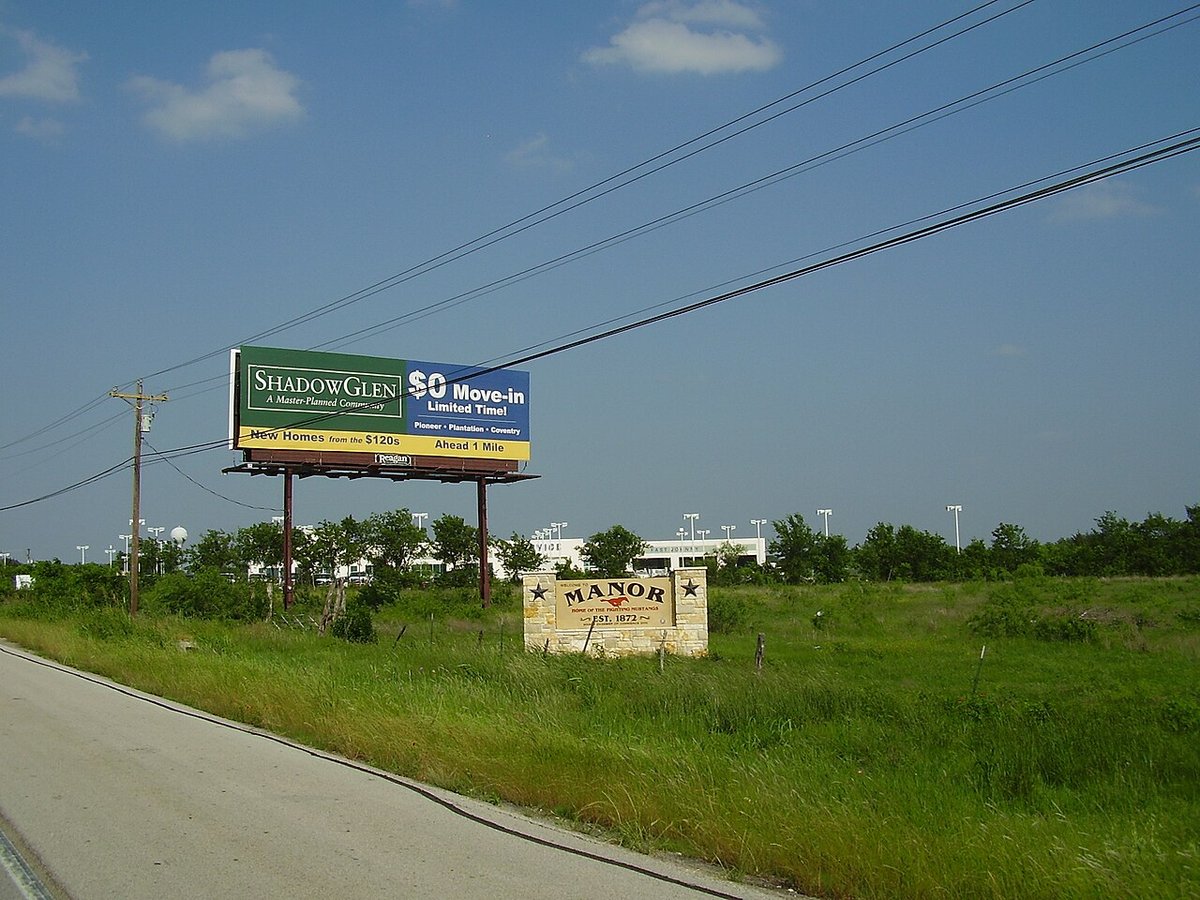 Manor, TX - پرونده:ManorTXSign.JPG - ویکی‌پدیا، دانشنامهٔ آزاد